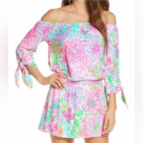 Lilly Pulitzer Other - Lilly Pulitzer Paradise Found Skort Romper size Large stretch gently used